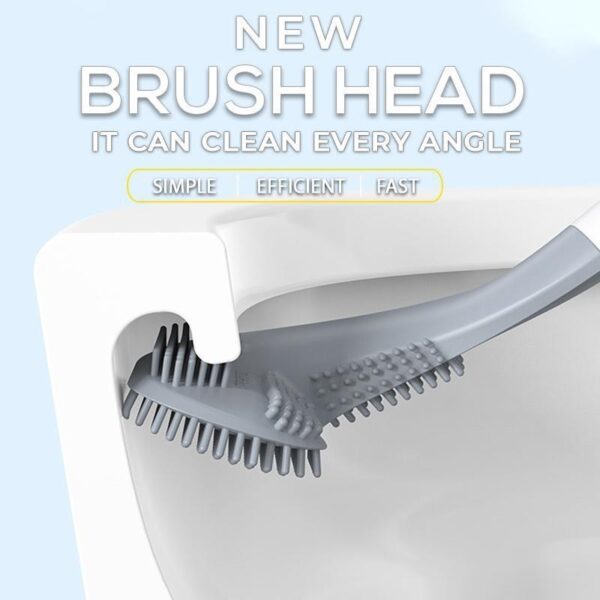 Long Handle Toilet Brush Golf Brush Head Toilet Brush Cleaning Tool Silicone Brush Head Home Bathroom 5