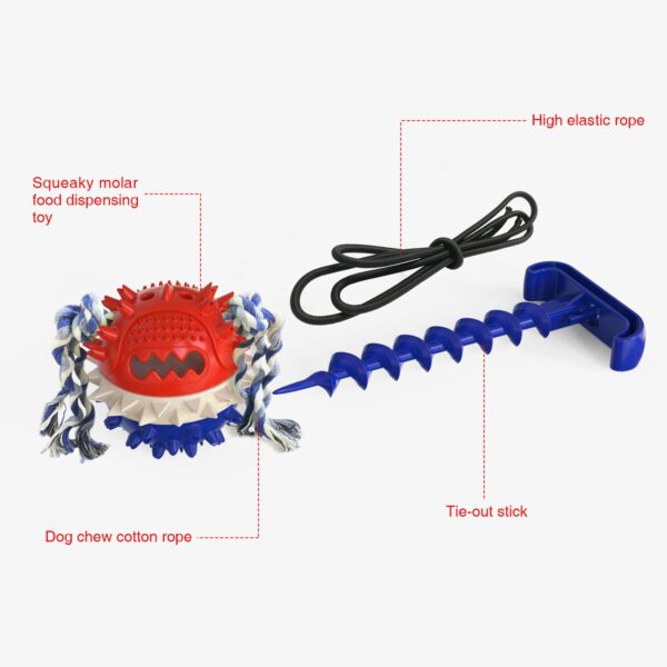 Outdoor Dog Tug Toy Chew Toy Interactive Tug of War Game for Aggressive Chewers Dog Training 2