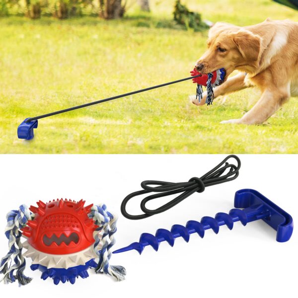 Outdoor Dog Tug Toy Chew Toy Interactive Tug of War Game for Aggressive Chewers Dog Training