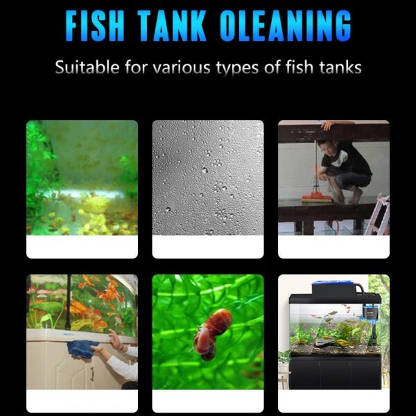 Pet Fish Aquarium Accessories Mga Himan sa Paglimpyo Magnetic Aquarium Fish Tank Brush Limpyo nga Bintana nga Algae Scraper 5