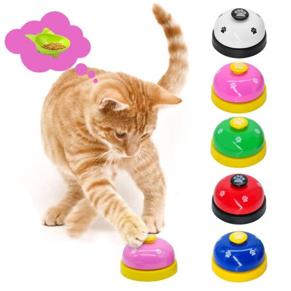 Pet Toy Training Interactive Toy Called Dinner Small Bell Footprint Ring Dog Toys For Teddy Puppy 4