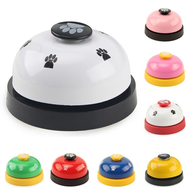 Pet Toy Training Interactive Toy Called Dinner Small Bell Footprint Ring Dog Toys For Teddy Puppy