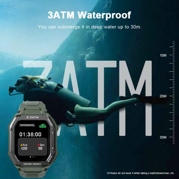 Smartwatch 2021 KOSPET ROCK Robustan sat za muškarce Sportovi na otvorenom Vodootporni Fitness Tracker Mjerač krvnog pritiska 4