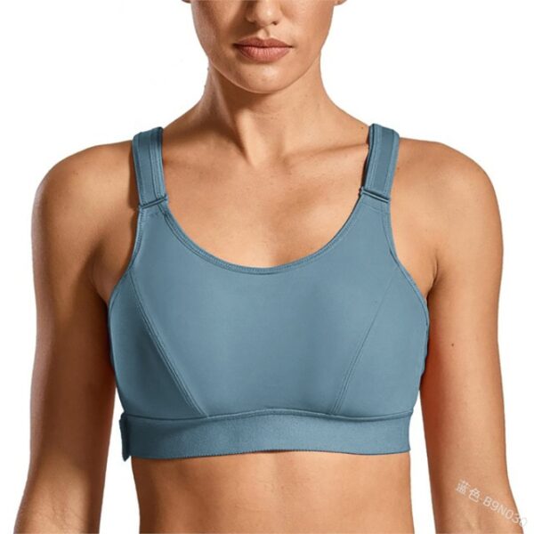 Soutien-gorge de Sport pour femmes, haut court, ceinture réglable, fermeture éclair, Yoga, course à pied, Push Up