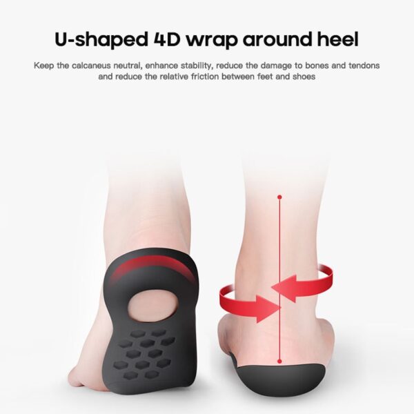 Orthotics Unisex Flatfoot TPR Insole meud mòr airson casan còmhnard cumadh O O Taic Bogha Plantar 2
