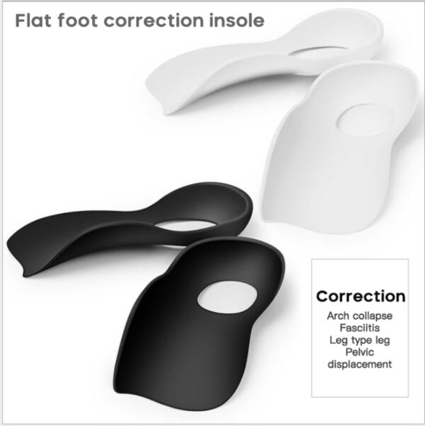 Unisex Flatfoot Orthotics TPR Large Size Insole For Flat Foot O shaped Legs Arch Support Plantar