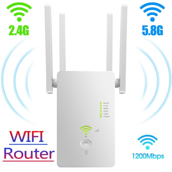 Wifi ruter WiFi Singal Booster Repeater Extender WAN Dual Brand 2 4G 5 8Ghz 1200Mbps Wi 1