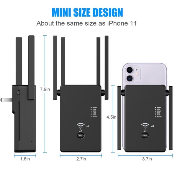 Wifi ruter WiFi Singal Booster Repeater Extender WAN Dual Brand 2 4G 5 8Ghz 1200Mbps Wi 4