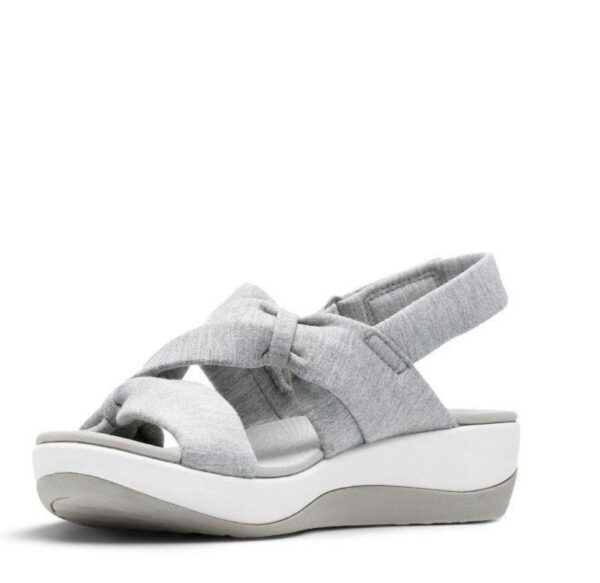 Women Sandals 2021 Summer Closed Toe Roman Sandals Women Bow Platform Wedges Sandals Women Velcro Comfortable 3