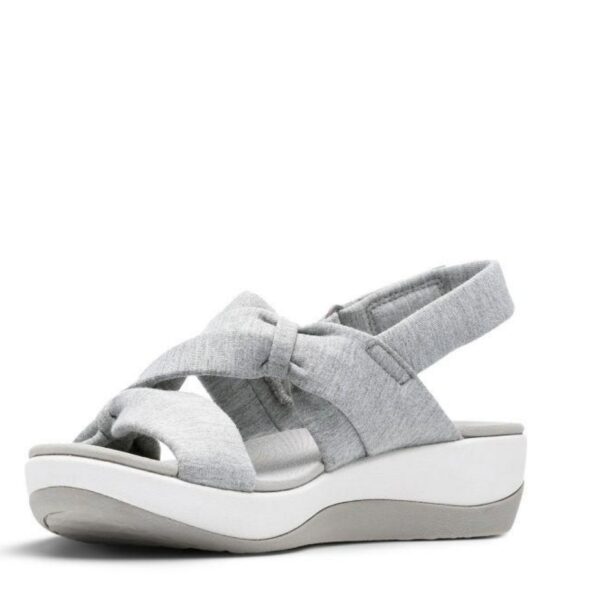 Women Sandals 2021 Summer Closed Toe Roman Sandals Women Bow Platform Wedges Sandals Women Velcro Comfortable 3