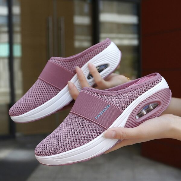 Women Slippers Sandals 2021 Summer Platform Beach Slippers Women Breathable Mesh Flat Shoes Women Flip Flops