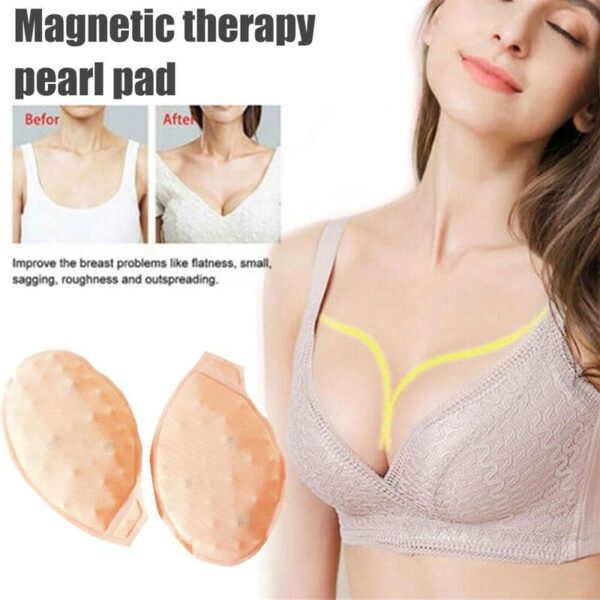 1 Pair Magnetic Therapy Pearl Pad Bust Up Enlargement Lift Anti sagging Insets Bra Essential Oil