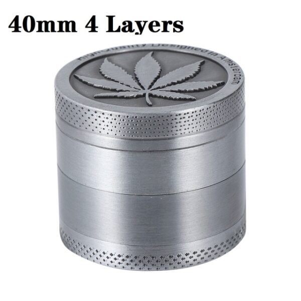 1PC 30 40MM 3 4 layer Metal Tobacco Grinder Zinc Alloy Smoke Cracker Delicate Leaves Pattern 2.jpg 640x640 2