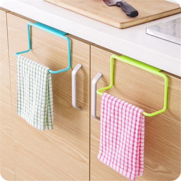 1PC Kitchen Organizer Towel Rack Hanging Holder Bathroom Txee Txee Txee Txee Rau Cov Khoom Siv Khoom Siv 1