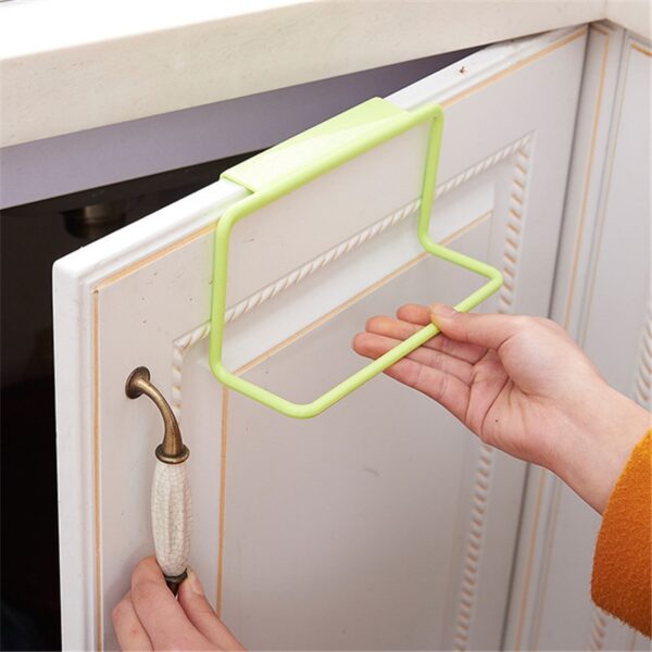 1PC Kitchen Organizer Towel Rack Hanging Holder Bathroom Cabinet Cupboard Hanger Shelf Para sa Mga Pantustos sa Kusina Mga Kagamitan 3