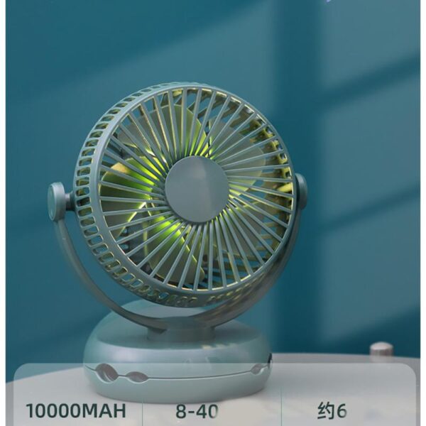 5 Inch 10000mAh Rechargeable Battery Operated Clip on Fan Air Circulating USB Fan Portable for Outd 2