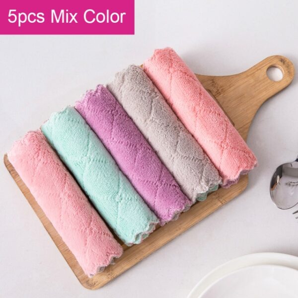 5pcs Double layer Absorbent Microfiber Kitchen Dish Cloth Non stick Oil Household Cleaning Cloth Wiping Towel 11.jpg 640x640 11