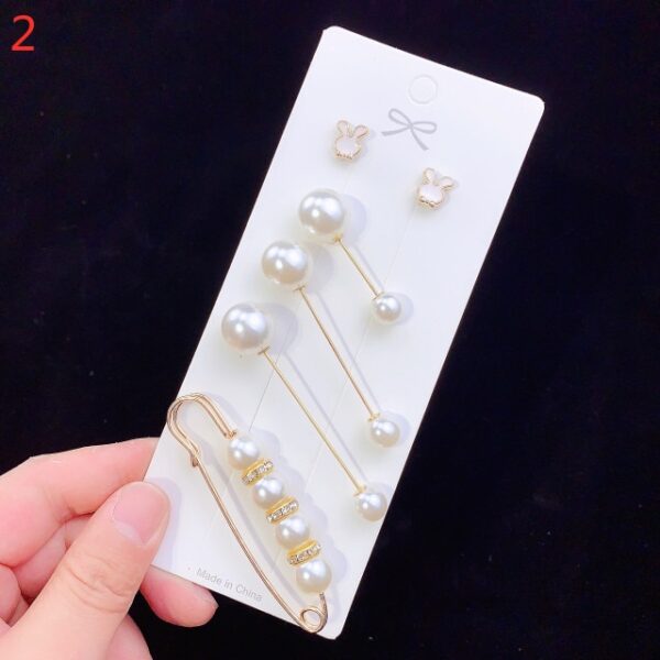 6pcs 4pcs set Pearls Brooch Tightening Waistband Pin Smaller Openning Bottom Brooches Rhinestone Metal Diy ຊອກຫາ 1.jpg 640x640 1