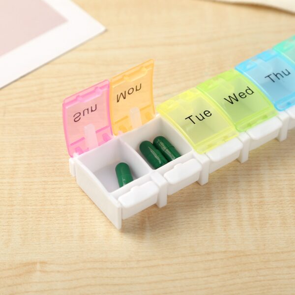 7 Days Weekly Pills Box Tablet Holder Storage Case Medicine Drug Container Mini 7 Cells Pill 3