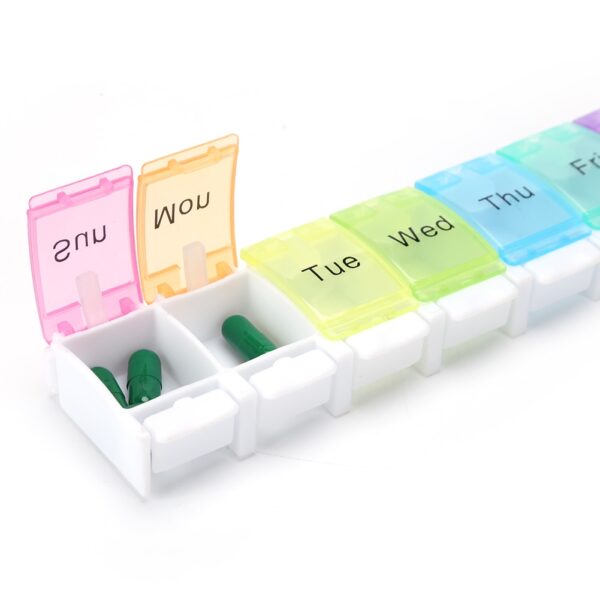 7 Days Weekly Pills Box Tablet Holder Storage Case Medicine Drug Container Mini 7 Cells Pill 4