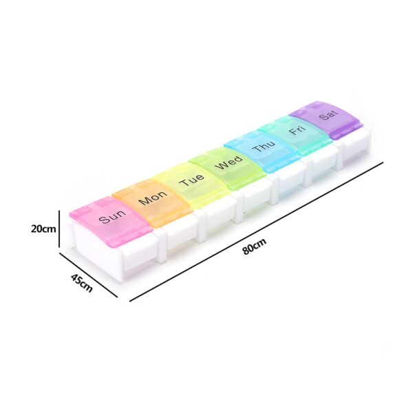 7 Days Weekly Pills Box Tablet Holder Storage Case Medicine Drug Container Mini 7 Cells Pill 5