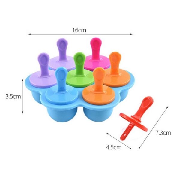 7 agujeros de silicona mini molde para paletas de hielo bola de helado fabricante de paletas moldes para paletas bebé Diy 2.jpg 640x640 2