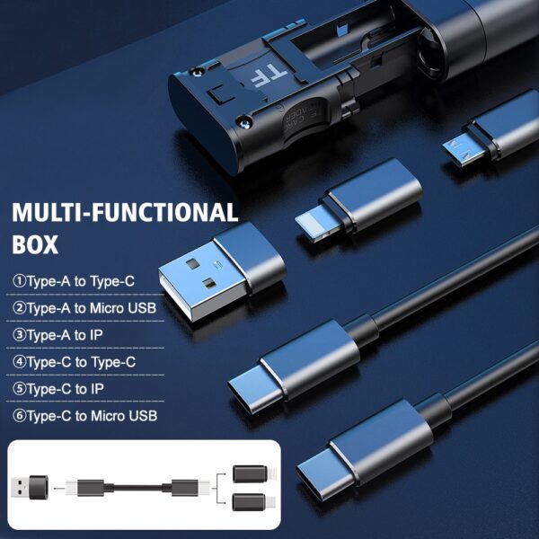 9 u 1 višenamjenska pametna adapterska kutija za pohranu kartice USB kabel za iPhone Xiaomi 2