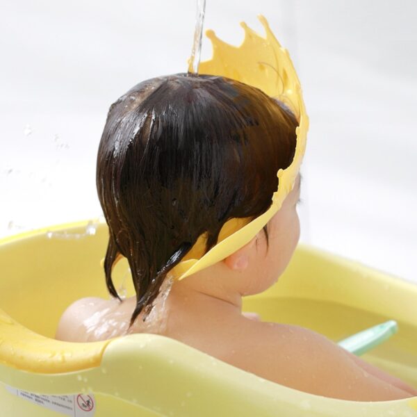 Podesiva kapa za tuširanje za bebe Krunski oblik za pranje kose Štitnik za kosu za zaštitu djece Uši Sigurna djeca 1