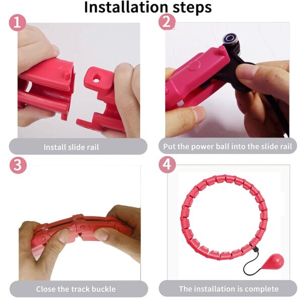 Adjustable Sport Hoops Abdominal Thin Waist Exercise Detachable Massage Fitness Hoops Gym Home Training Weight Loss 1