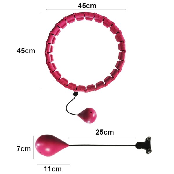Adjustable Sport Hoops Abdominal Thin Waist Exercise Detachable Massage Fitness Hoops Gym Home Training Weight Loss 3