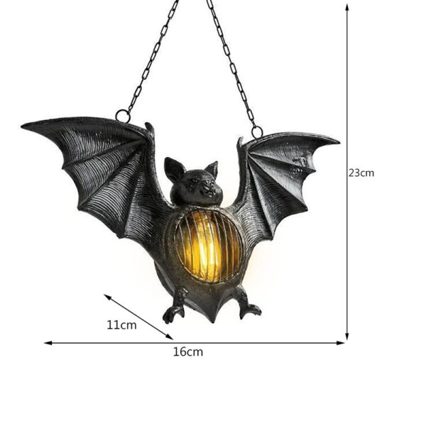 BIEMLERFN Halloween Bat Hanging Light Horror Theme Party Supplies Resin Bat Props for Home Halloween Decorative 5