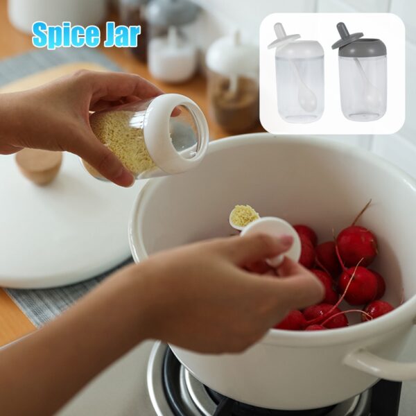 Condiment Jar Spoon Sealed Jar Storage Tank Coffee Beans Tank Kitchen Supplies Sugar Storage Bottle Tea 1