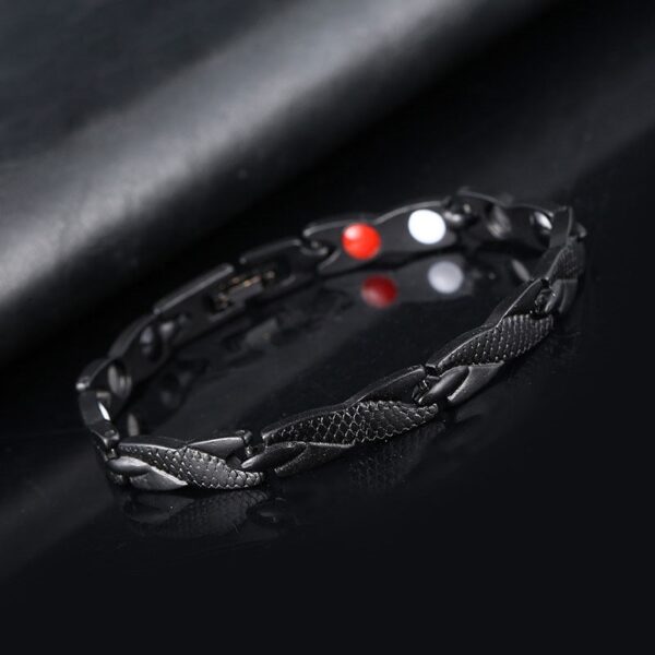 DoreenBeads Fashion Bracelet Twisted Healthy Magnetic Bracelet for Men Power Therapy Bracelets Bangles Men Health Care 2