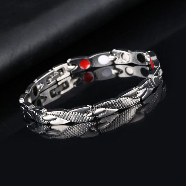 DoreenBeads Fashion Bracelet Twisted Healthy Magnetic Bracelet for Men Power Therapy Bracelets Bangles Men Health Care 4