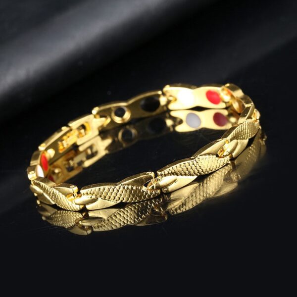 DoreenBeads Fashion Bracelet Twisted Healthy Magnetic Bracelet for Men Power Therapy Bracelets Bangles Men Health Care 5