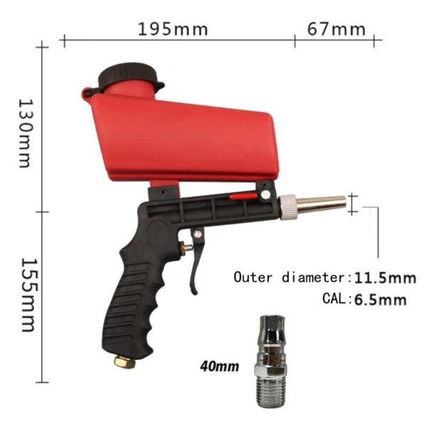 Spraeáil Sandblasting Domhantarraingt Iniompartha 90psi FGHGF Gunna Meaisín Blastála Gaineamh Beag Aeroibrithe Aeroibrithe Socraithe Sandblasting Aeroibrithe Aeroibrithe