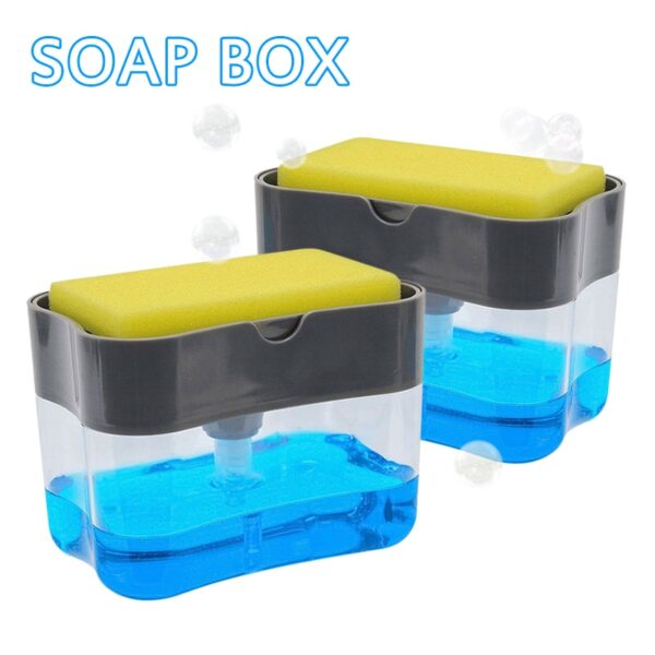 Hot 2 in 1sponge Rack Soap Dispenser Soap Dispenser And Sponge Caddy Bathroom Soap Organizer Dish 1