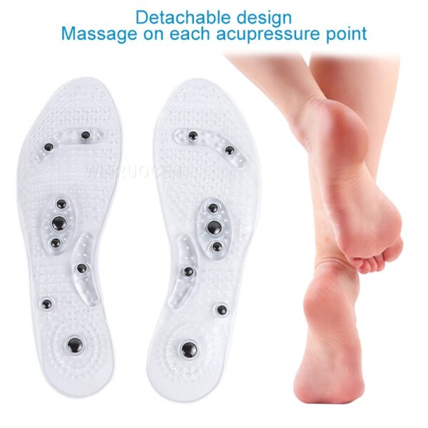 Men And Women PVC Insole Foot Magnetic Therapy Health Care Insole Running Fitness Weight Loss Sports 2