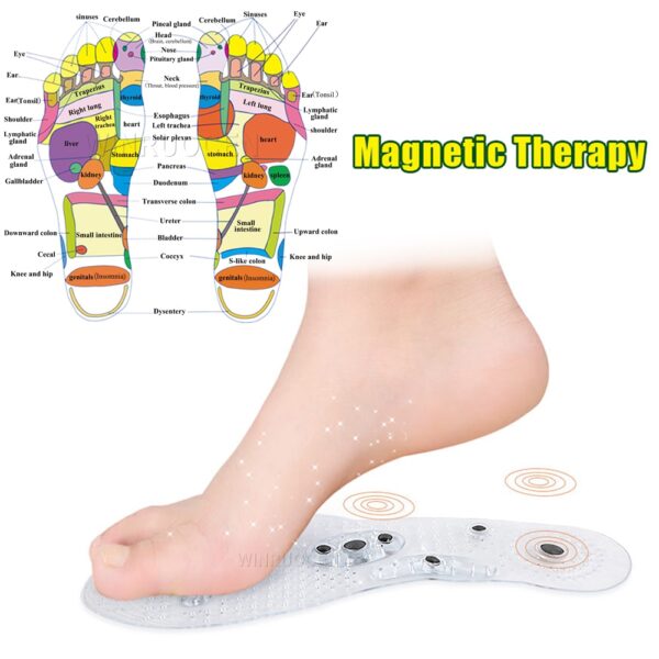 Men And Women PVC Insole Foot Magnetic Therapy Health Care Insole Running Fitness Weight Loss Sports 4