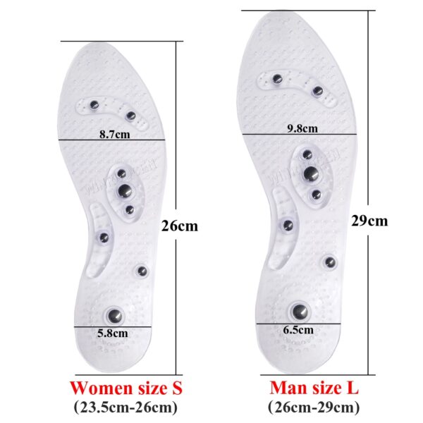 Men And Women PVC Insole Foot Magnetic Therapy Health Care Insole Running Fitness Weight Loss Sports 5