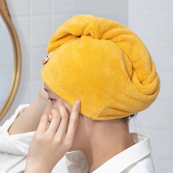 Microfiber Dry Hair Cap Shower Cap Strong Water Absorbent Triangle Hat Girl Washing Hair Quick drying 1