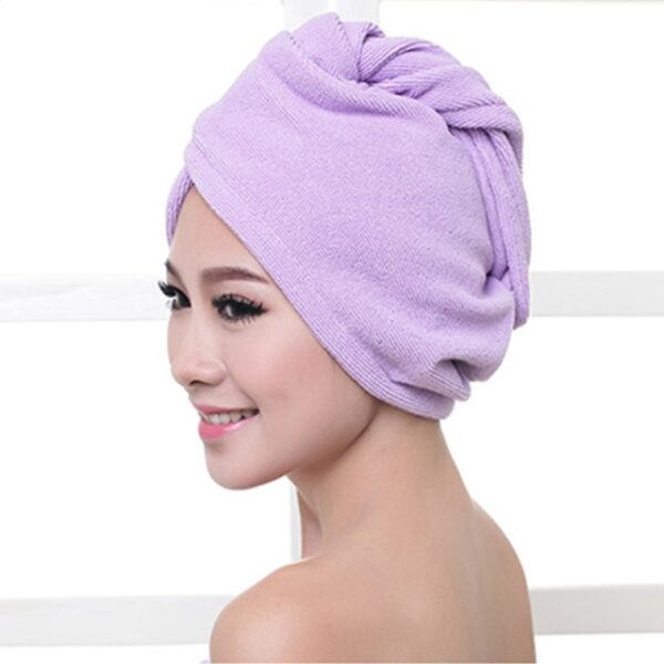 Microfiber Dry Hair Cap Shower Cap ශක්තිමත් ජල අවශෝෂක ත්‍රිකෝණ තොප්පි ගැහැණු ළමයා සේදීම හිසකෙස් ඉක්මනින් වියළීම 6.jpg 640x640 6