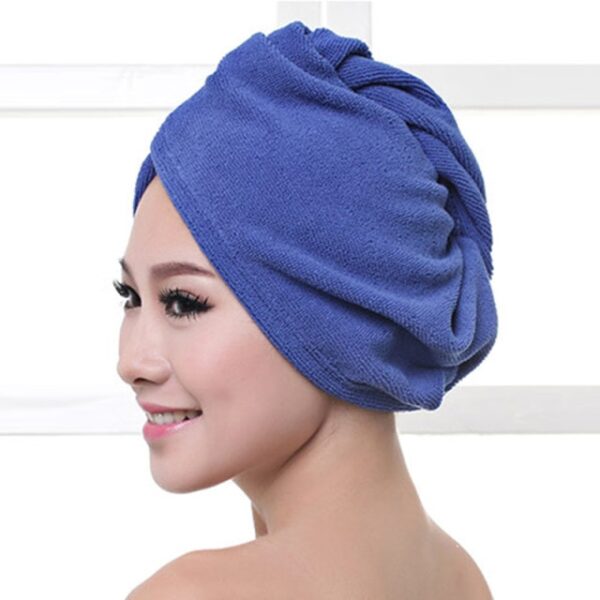 Microfiber Dry Hair Cap Shower Cap Strong Water absorbent triangle okpu nwa agbọghọ na-asa ntutu ọsọ ọsọ 8.jpg 640x640 8