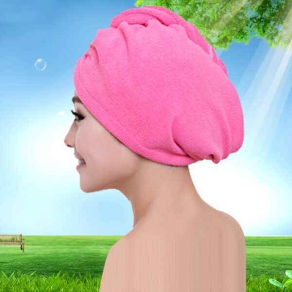 Microfiber Dry Hair Cap Shower Cap Strong Water Absorbent Triangle Hat Girl Washing Hair Quick