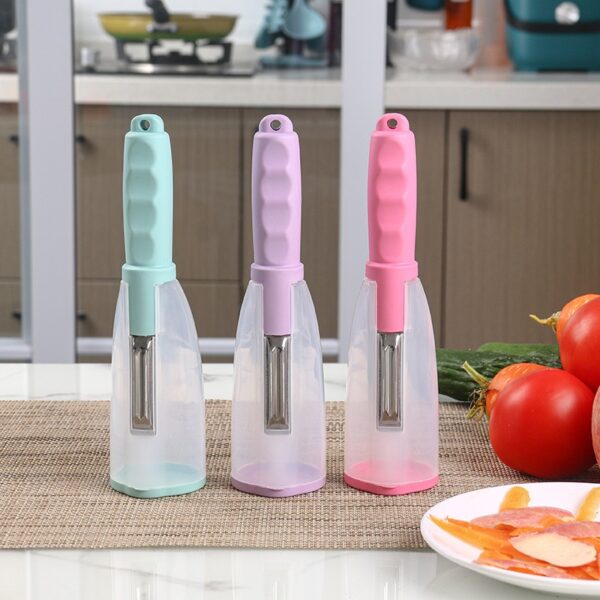 Multifunctional Storage Type Peeling Knife Peeling Knife With Storage Tube Peeler Peeling Apple Supplies Household Peeling 2