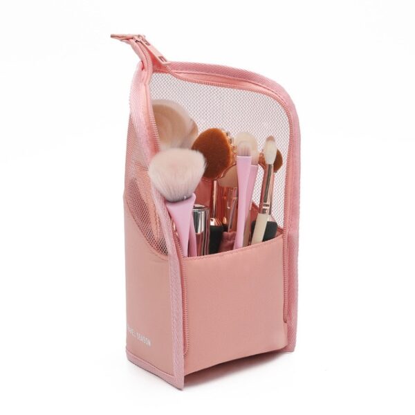 PURDORED 1 Pc Stand Cosmetic Bag for Women Clear Zipper Makeup Bag Travel Female Makeup Brush 1.jpg 640x640 1