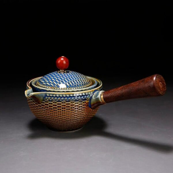 Portable Flower Exquisite Chinese Gongfu Kung Fu Tea Set Ceramic Teapot W Wooden Handle Side handle 4.jpg 640x640 4