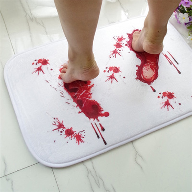 Quality doormat Blood novelty Bathroom Bath floor Mat Europe style Carpet Rug Water Absorption Non slip