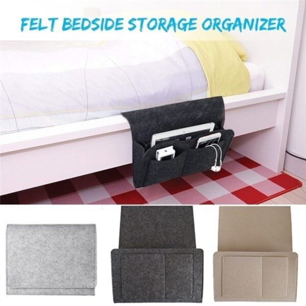 Remote Control Hanging Caddy Bedside Couch Storage Organizer Bed Holder Pockets Bed Pocket Sofa Organizer Pockets 1