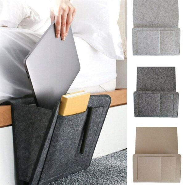 Remote Control Hanging Caddy Bedside Couch Storage Organizer Bed Holder Pockets Bed Pocket Sofa Organizer Pockets